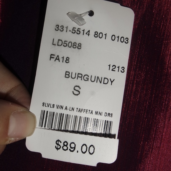 Burgendy Mini Dress from Mendocino by Luxxel! - Picture 2 of 7